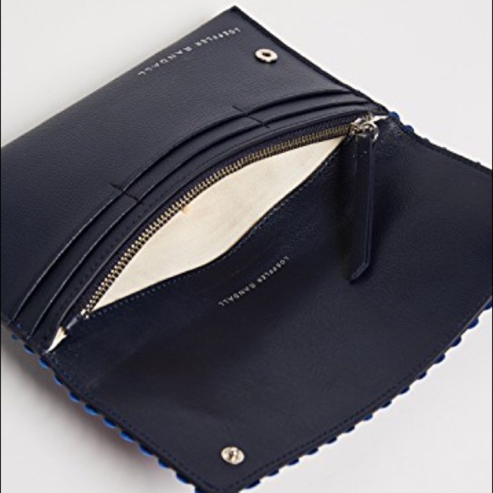 Loeffler Randall Navy Scallop Oversize Wallet - Picture 2 of 8